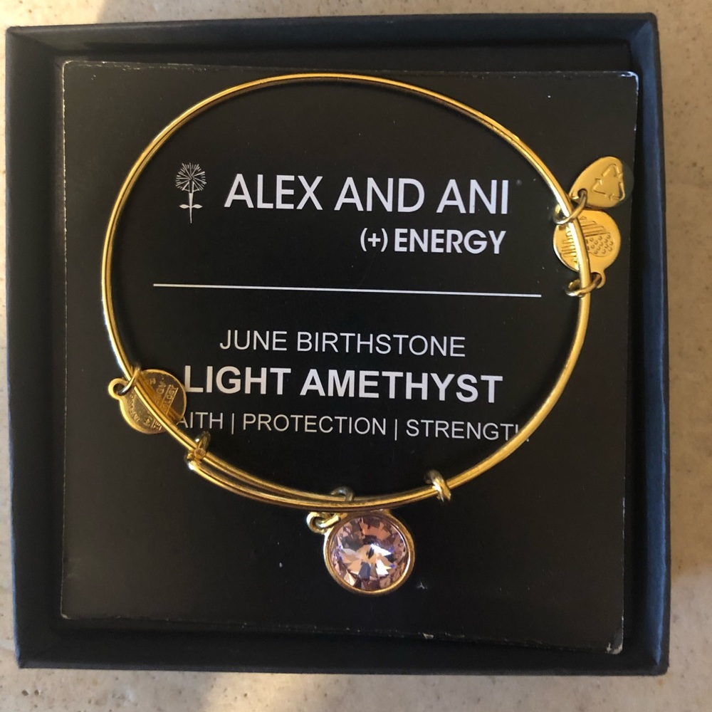 Alex and Ani bracelet. June birthstone